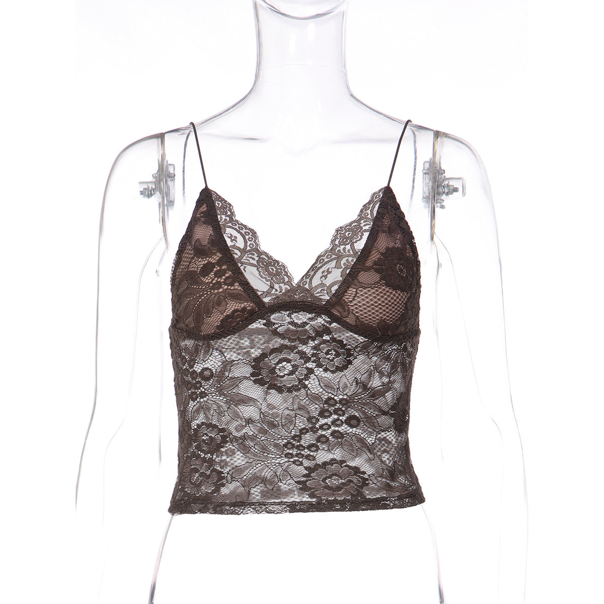 New  Sheer Lace-trimmed Camisole