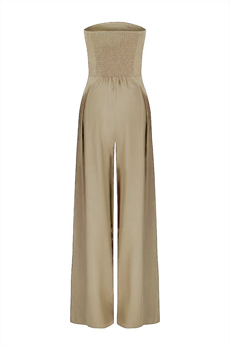 Loose Tube-top Jumpsuit  Women's Clothing