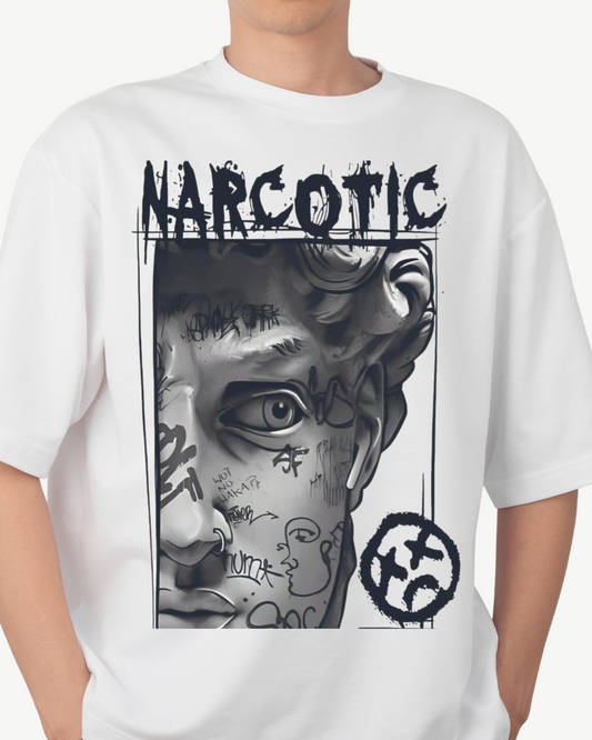 Narcotic Graphic Oversized Tees For Men