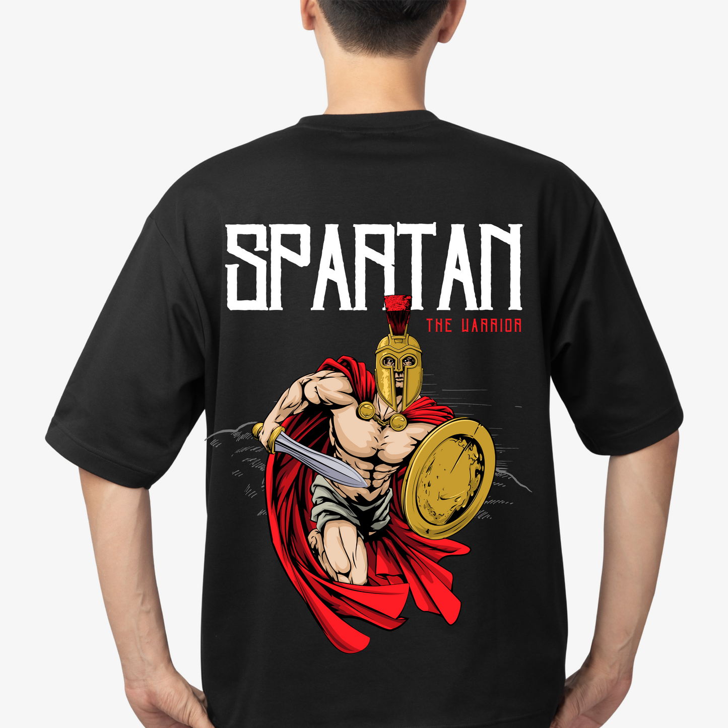 Spartan Graphic Oversized Tees For Men