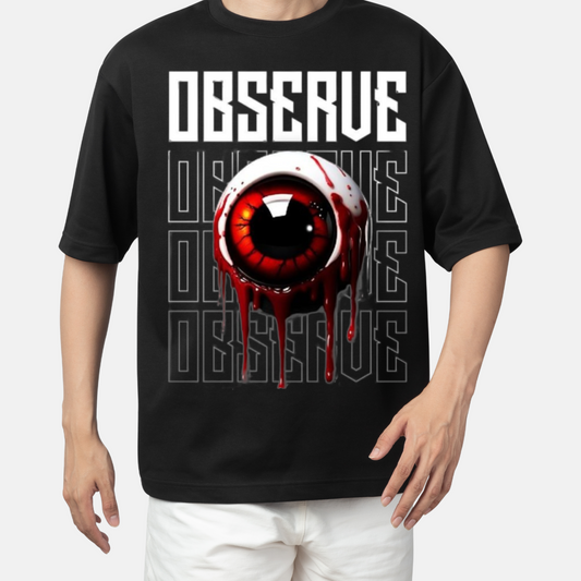 Observe Graphic Oversized Tees For Men